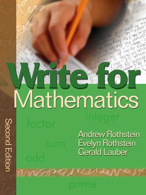cover image of Write for Mathematics